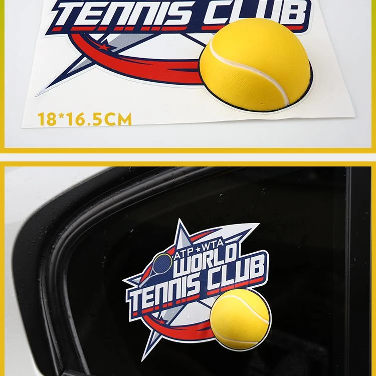 3D tennis sticker 