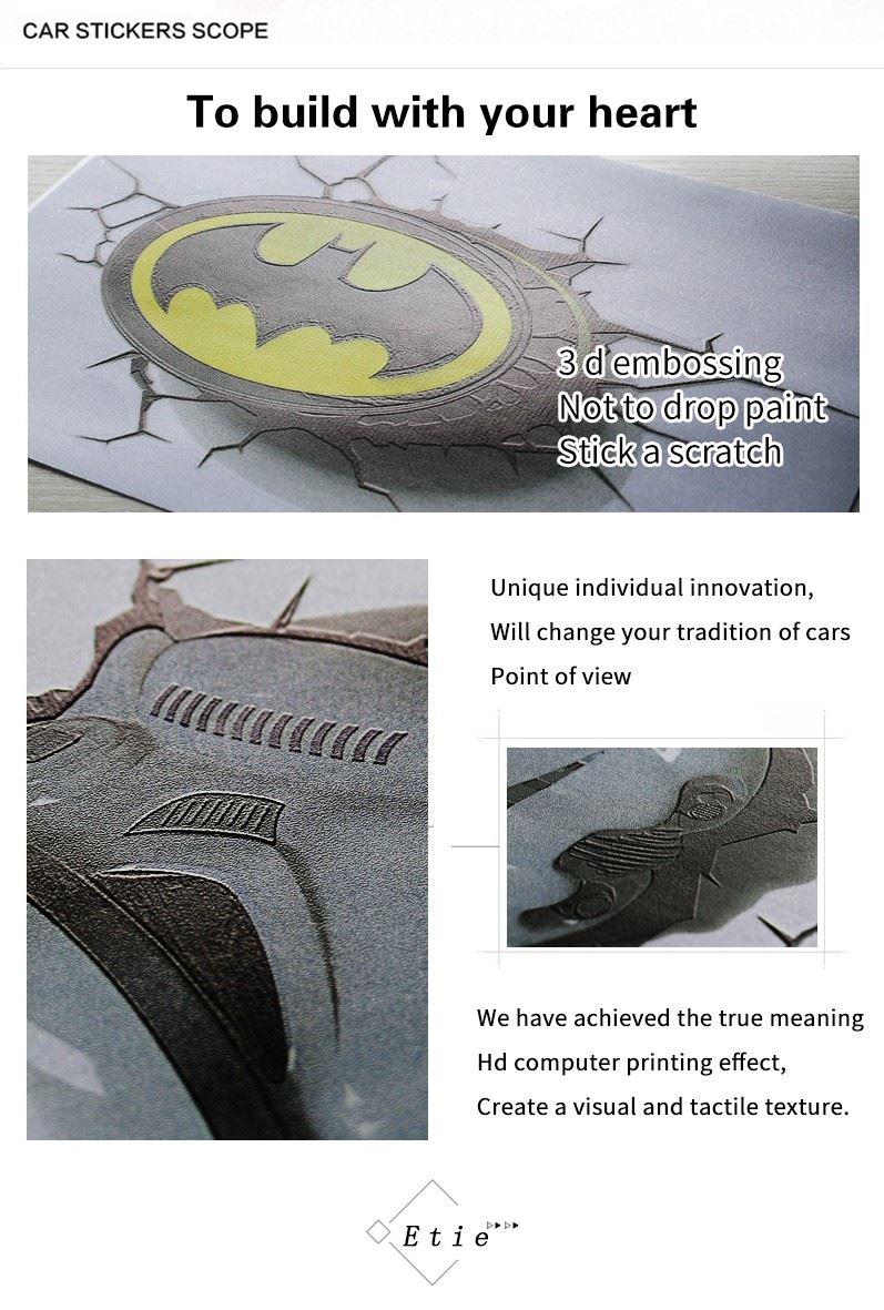 3D embossed sticker
