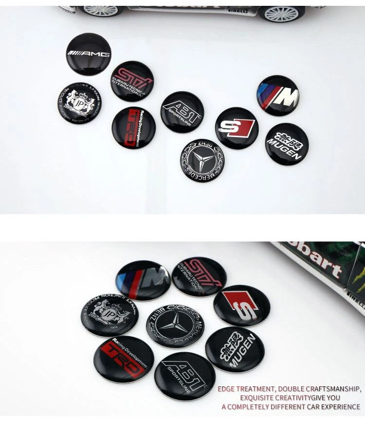 metal epoxy sticker logo custom