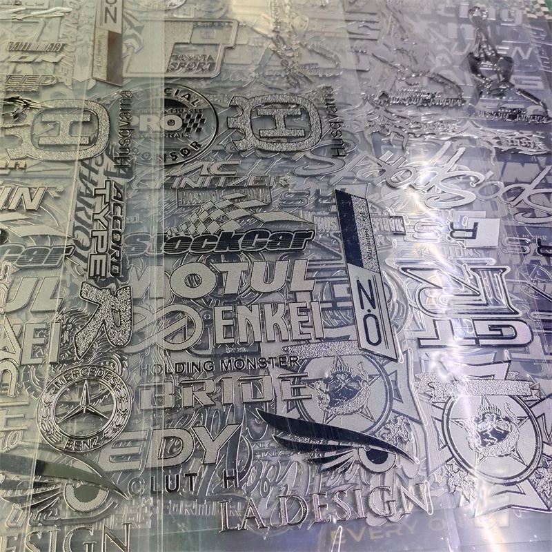 electroplated metal sticker