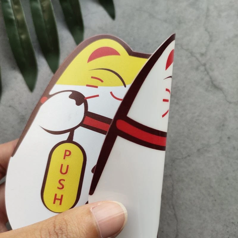 double side printed sticker