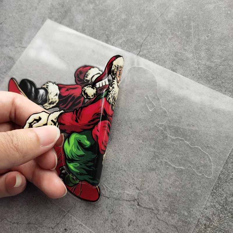 Double side printed die cut sticker