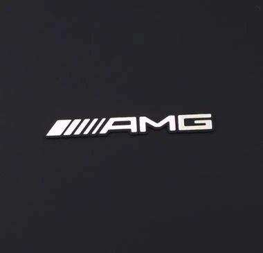 Autocollant de volant de voiture en acier inoxydable AMG