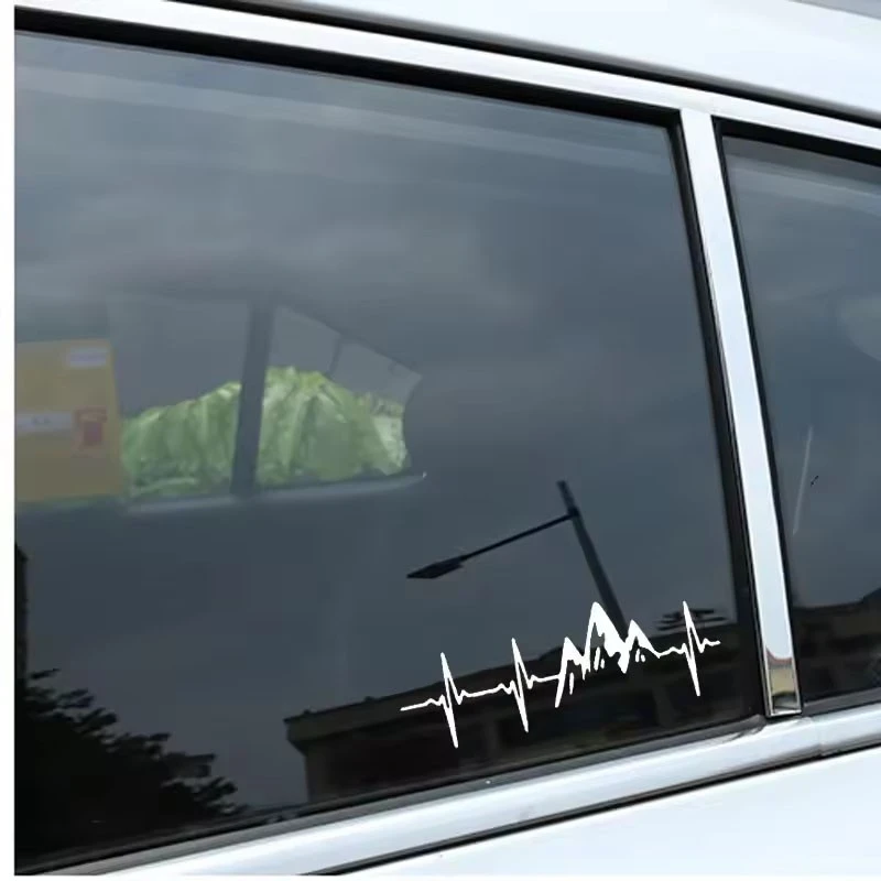 Mountain Heart Rate Pattern Car Stickers