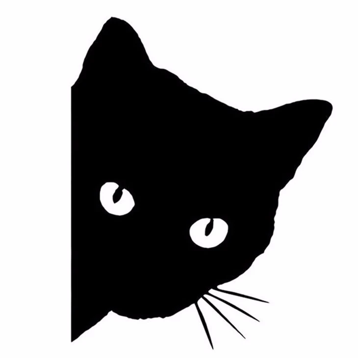 Autocollant de voiture, style chat, animal de compagnie