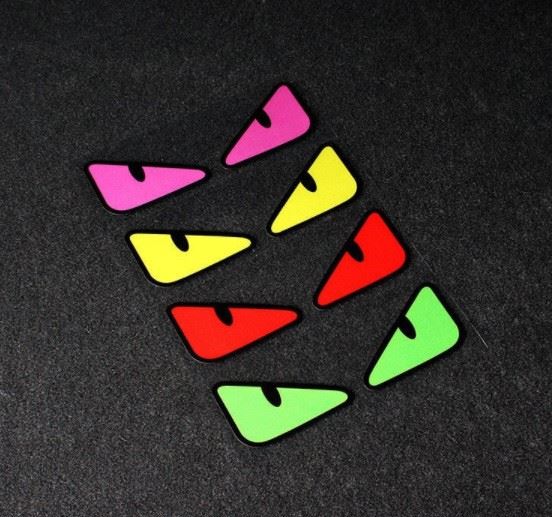 Autocollant de pare-chocs de voiture, style yeux d'anime