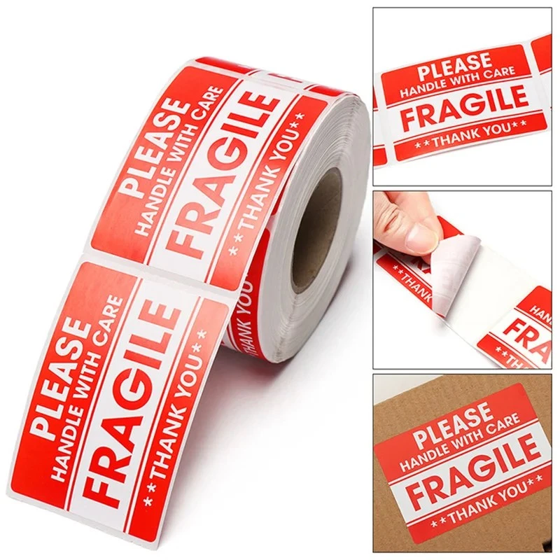 1000 / 500PCS ANGLAIS Stickers fragiles