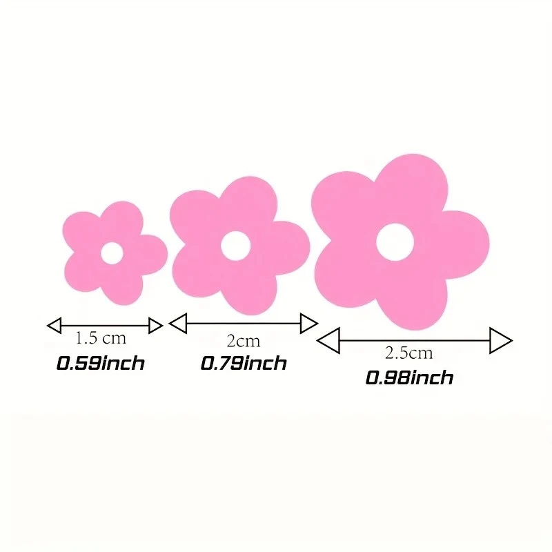12pcs Fleurs colorées décoration décalcomanies en vinyle