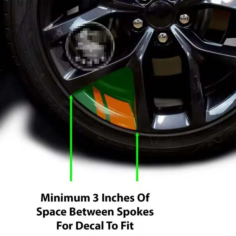 ET11372# Car Wheel Rim Vinyl Warning Sticker