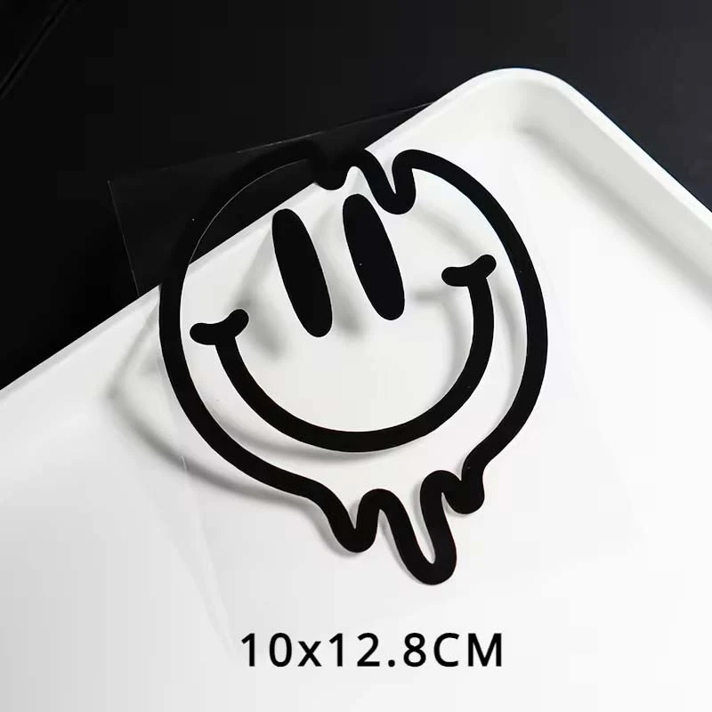ET11378# 1pc Creative Smiling Face Motorcycle Stickers