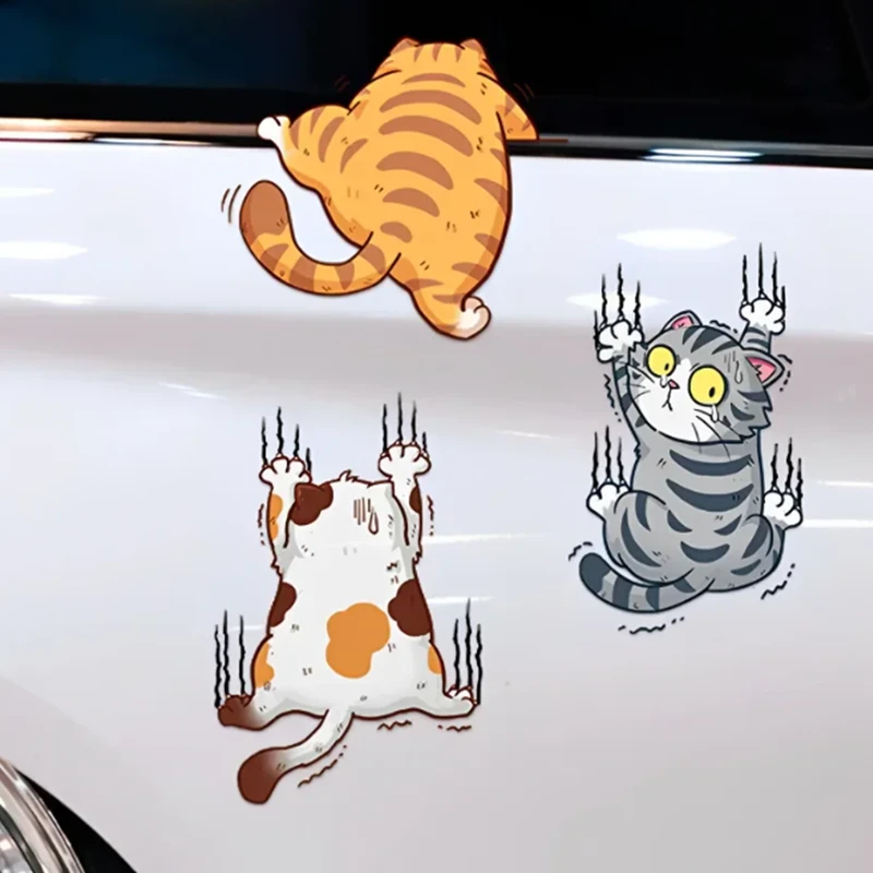 Autocollants drôles de voiture de griffe d'ours de chat