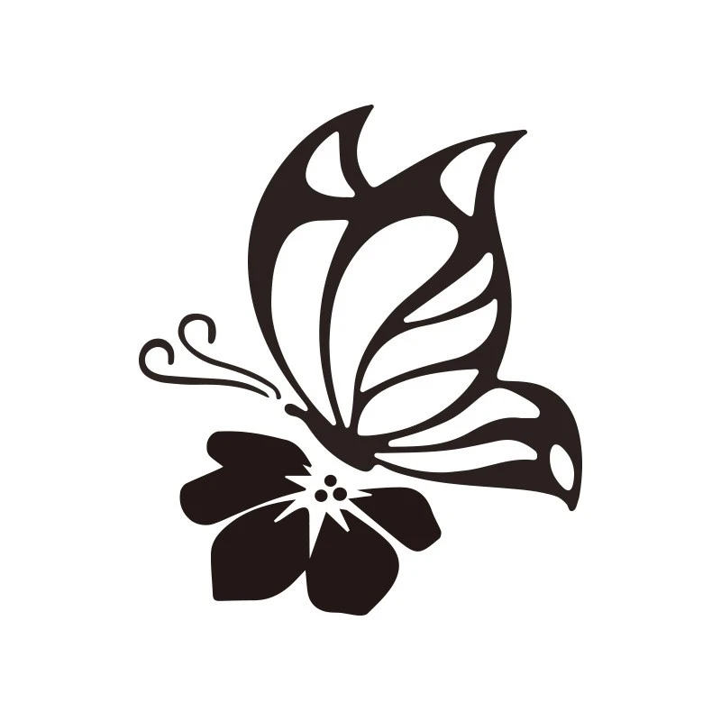 Car Window Sticker Leaf Butterfly Pattern
