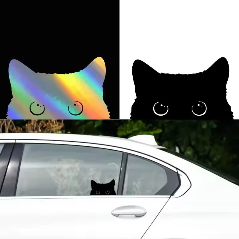 Autocollant mignon de chat furtivement pour les accessoires de voiture