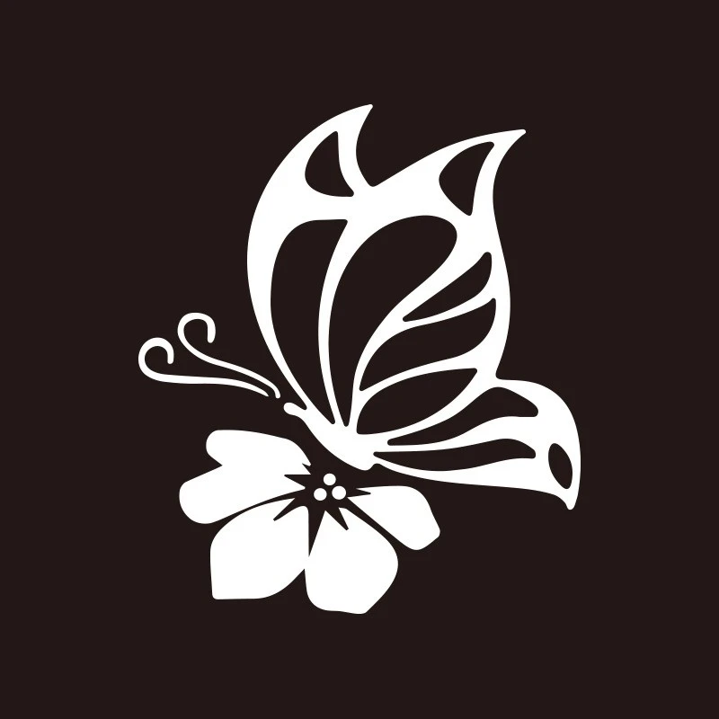 Autocollant de fenêtre de voiture, motif de papillon en plume