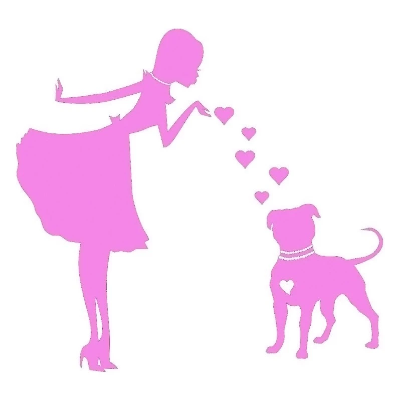 Autocollant pour animaux de compagnie de chien d'amour de beauté