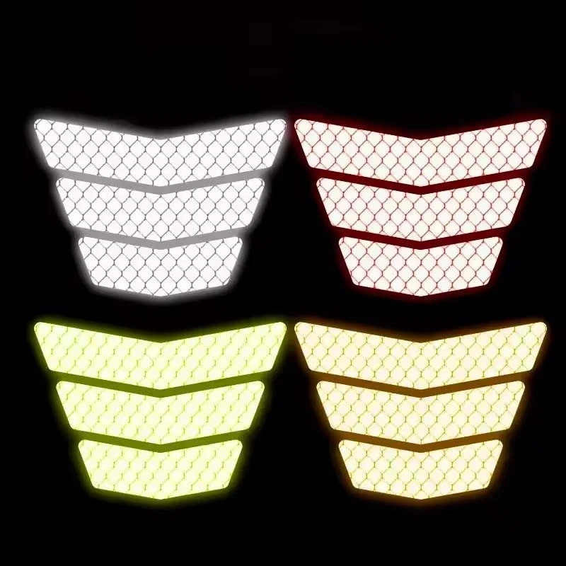 6Pcs Motorcycle Stickers Reflective Warning