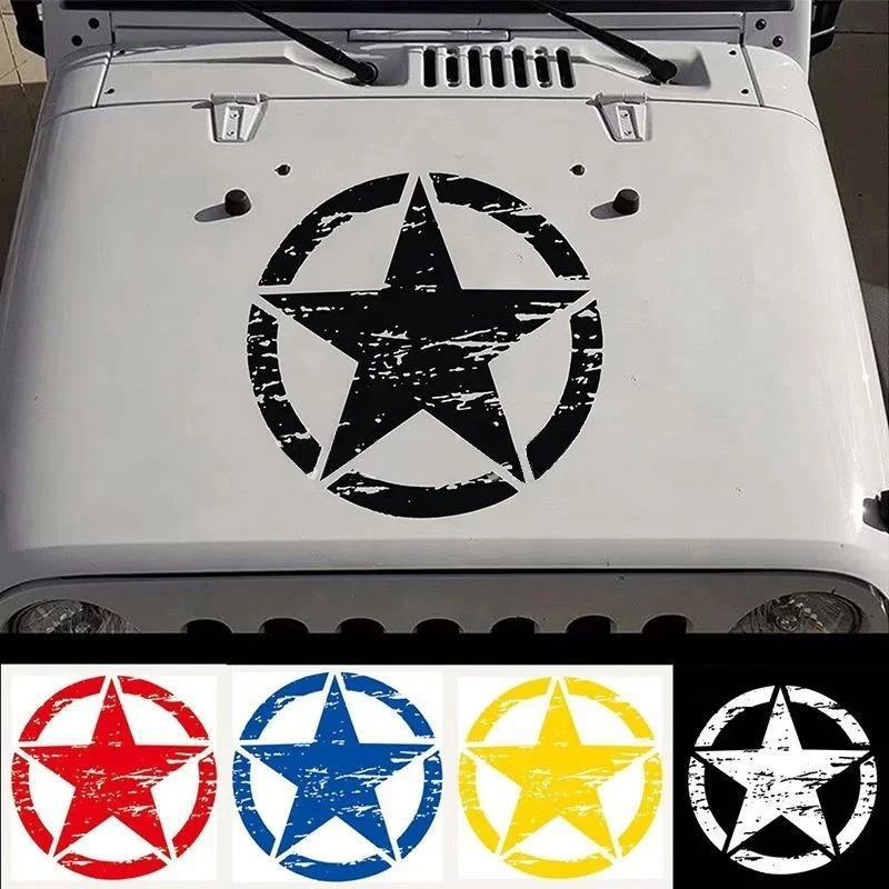 Autocollant de carrosserie de voiture, style armée américaine