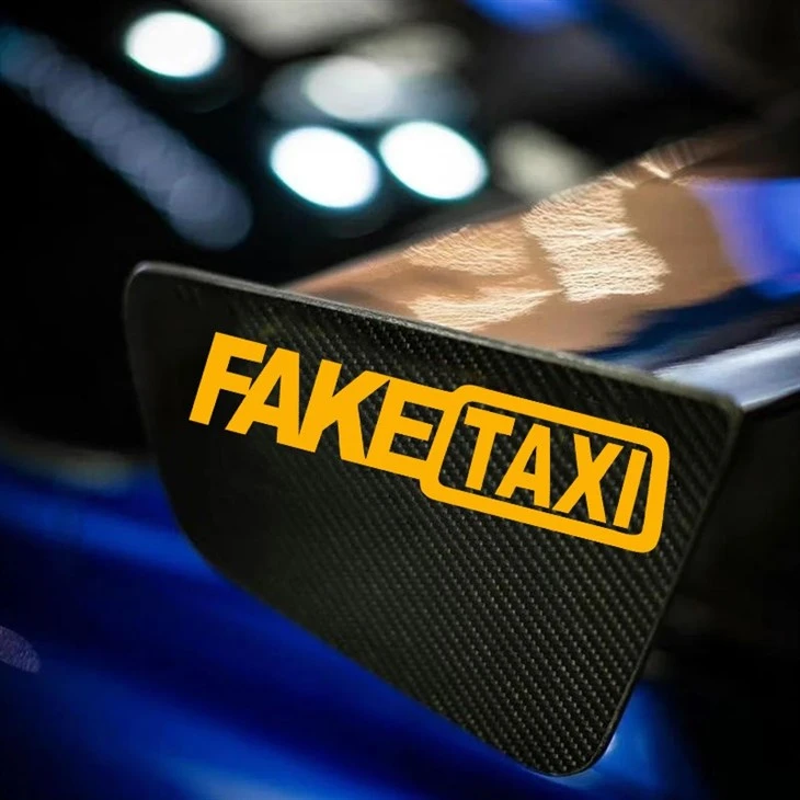 Fausses lettres de décalcomanie de fenêtre de voiture de taxi