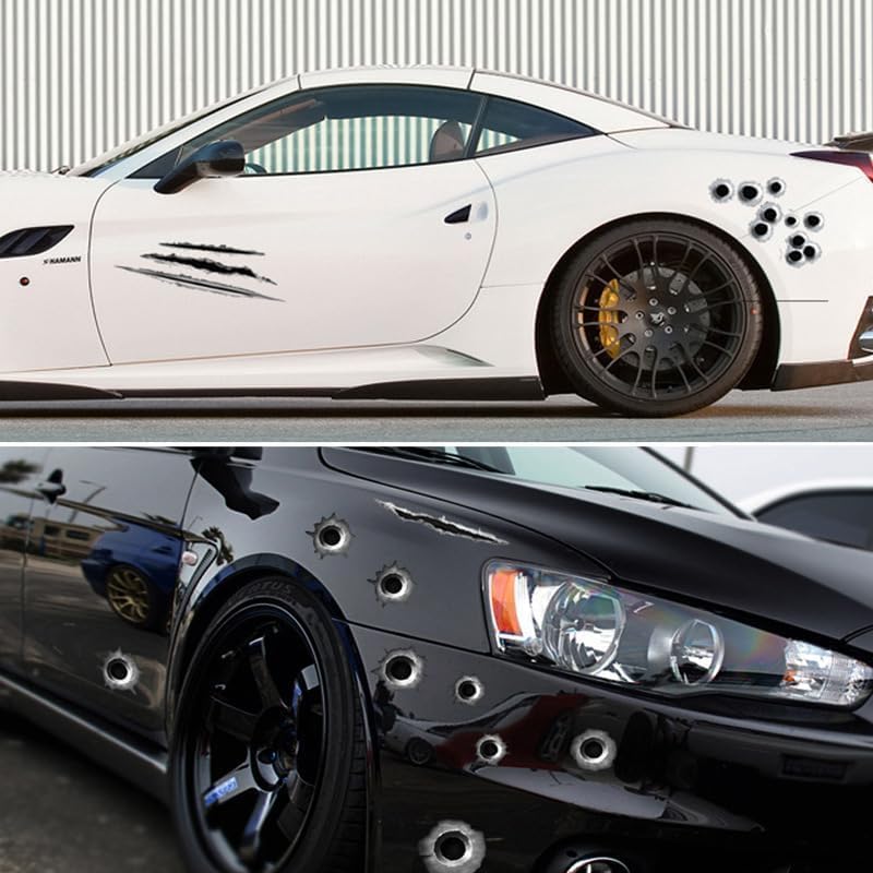 Autocollants trous de balle tatouage automobile