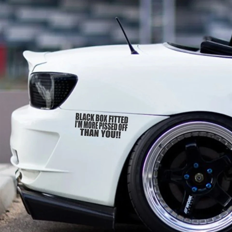 Car Stickers BLACK BOX FITTED FUNNY high quality