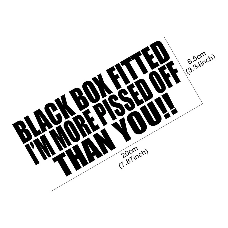 Car Stickers BLACK BOX FITTED FUNNY price