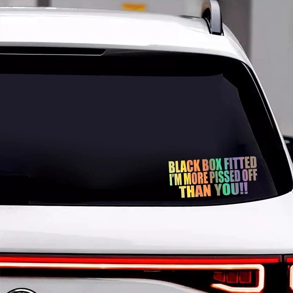 Car Stickers BLACK BOX FITTED FUNNY factory