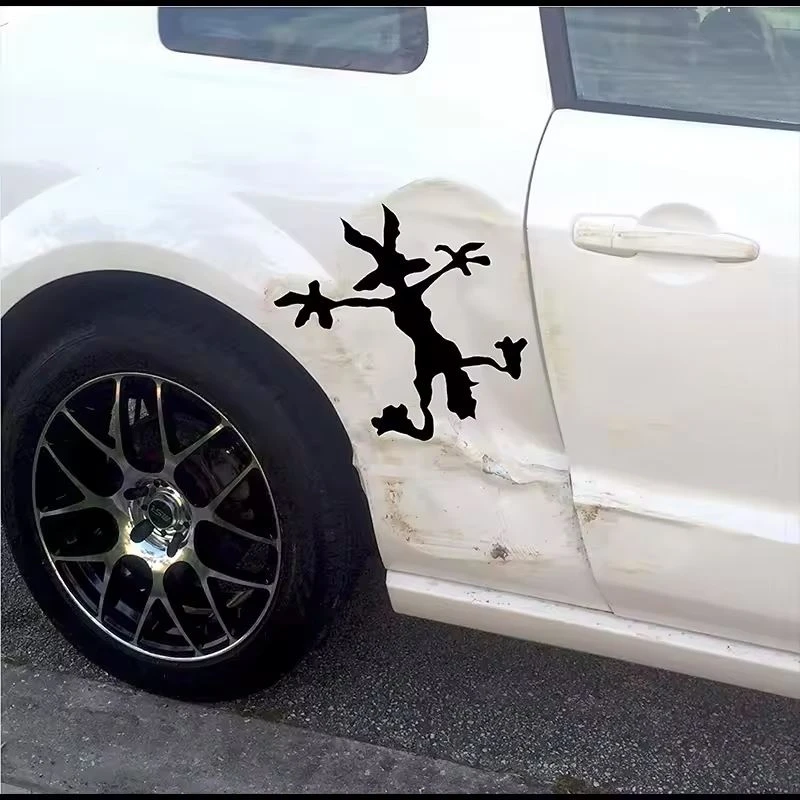 Autocollants en vinyle pour voiture frappant le mur