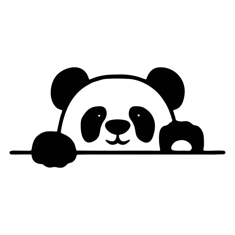 Autocollants drôles de voiture de panda furtif