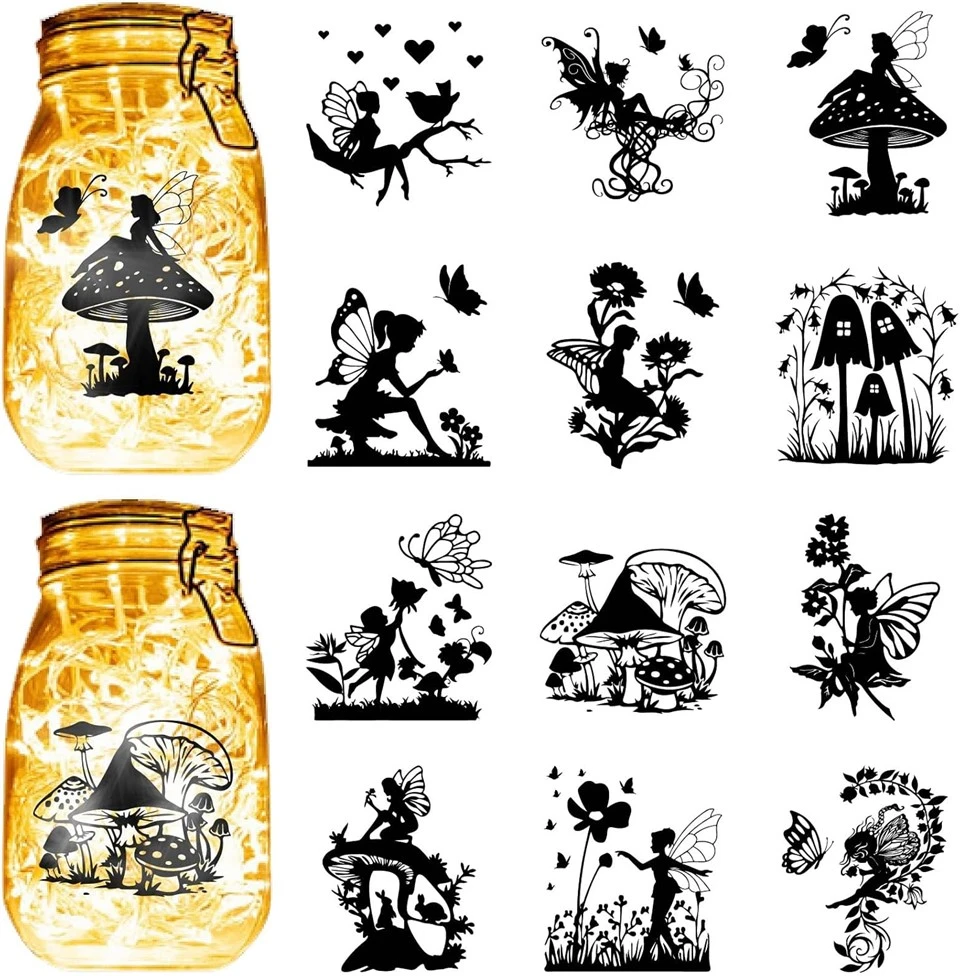 Autocollant pour fenêtre en verre Fée Ange