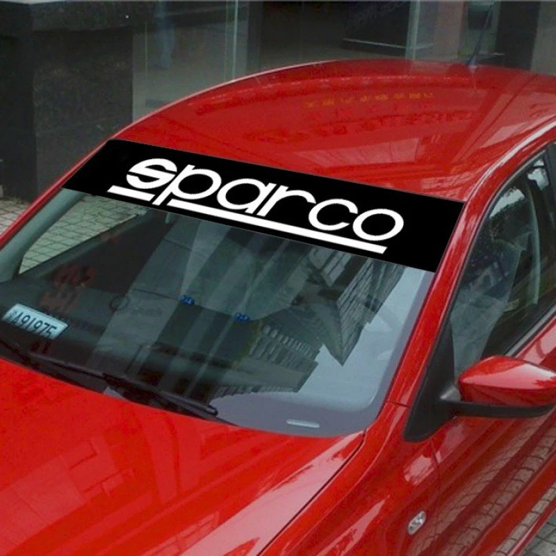 Autocollant de fenêtre avant Sparco, taille personnalisée
