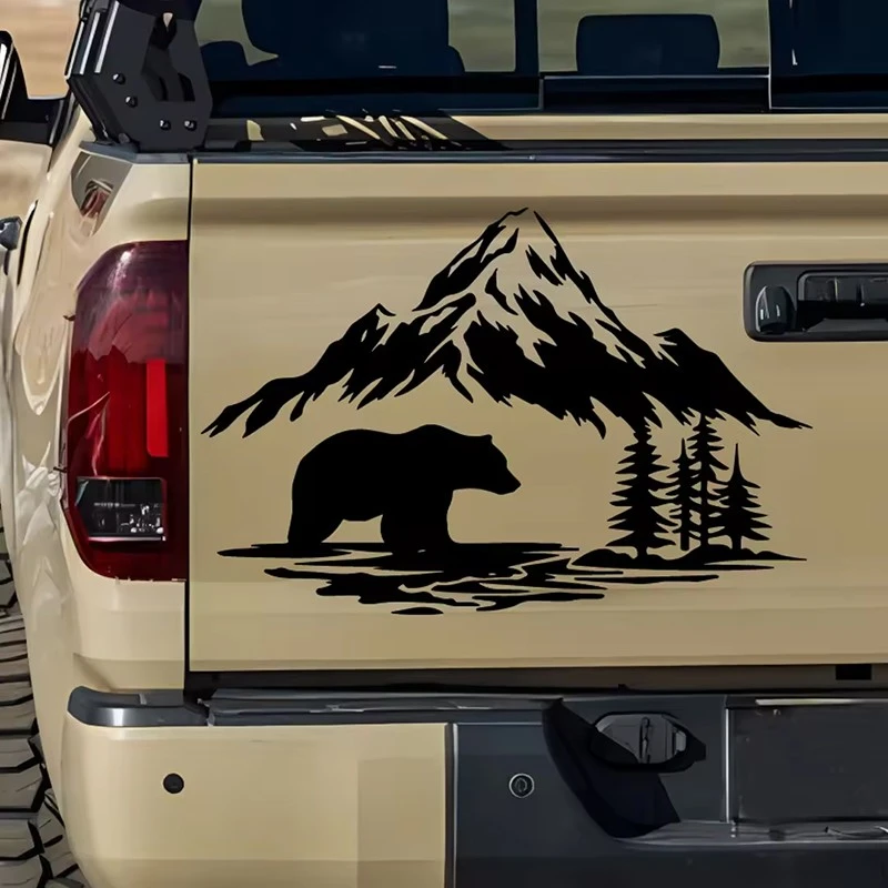 Snow Mountain And Bear Sticker