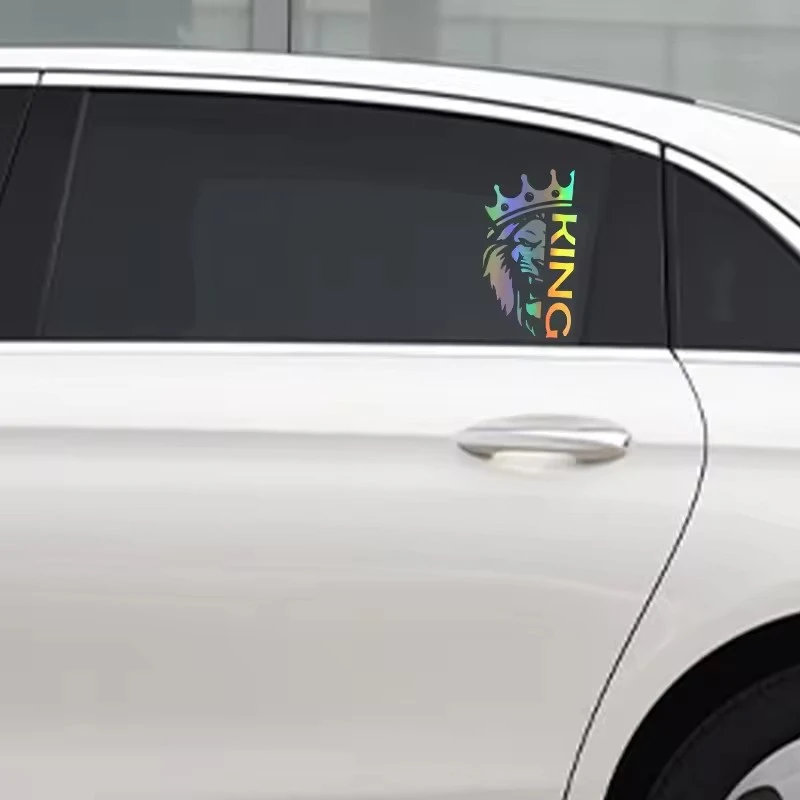 Autocollant en vinyle couronne Roi Lion pour voiture