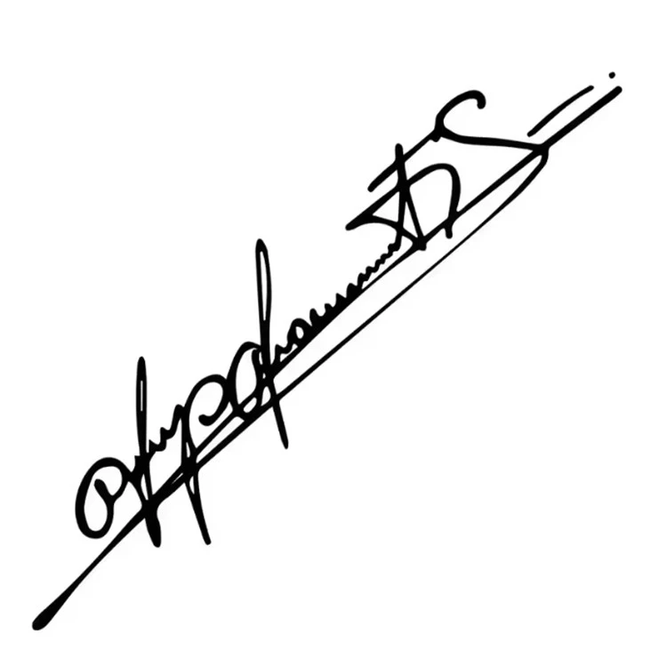 Art Signature Lamp Label
