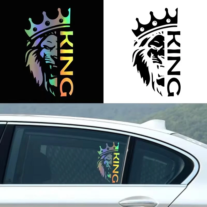 Crown Lion King Vinyl Sticker For Car