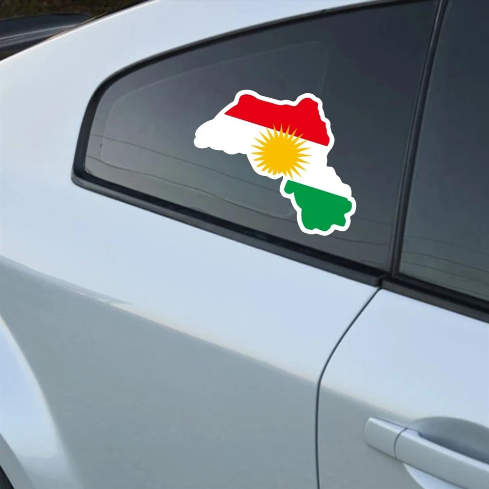 Kurdistan Kurds Map Sticker For Car Window