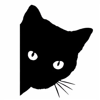 Autocollant de voiture, style chat, animal de compagnie