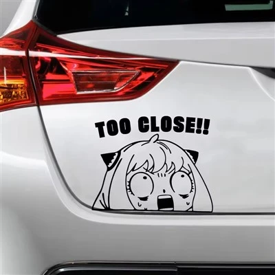 Autocollant de voiture de fille de dessin animé