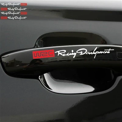 Autocollant de poignée de voiture, lettres de développement de rallye