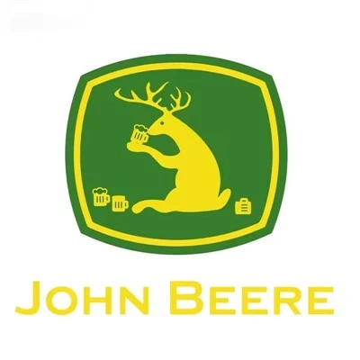 Logo de marque drôle John Beer Sticker
