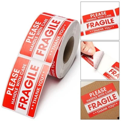 1000 / 500PCS ANGLAIS Stickers fragiles