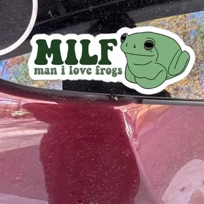 Autocollants drôles pour voiture J'aime les grenouilles