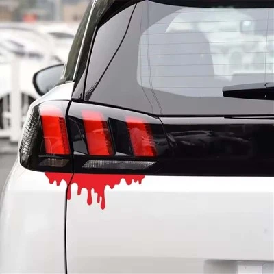 Le sang rouge coule des autocollants