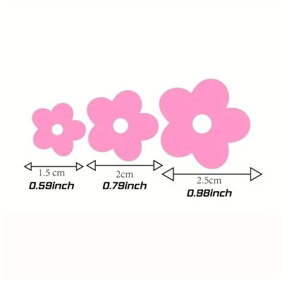 12pcs Fleurs colorées décoration décalcomanies en vinyle