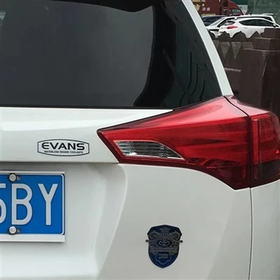 Autocollant avec logo Evans pour voiture