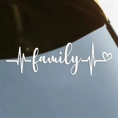 Décalcomanies de la cut de la famille du rythme cardiaque