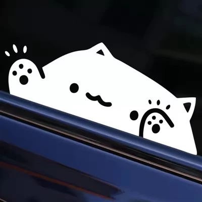 Autocollant de voiture chat mignon laser coloré