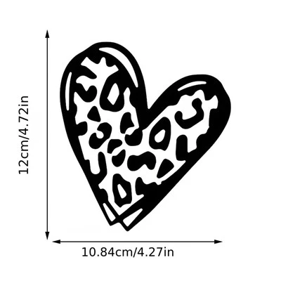 Stickers de voiture à imprimé léopard en forme de coeur 1pc