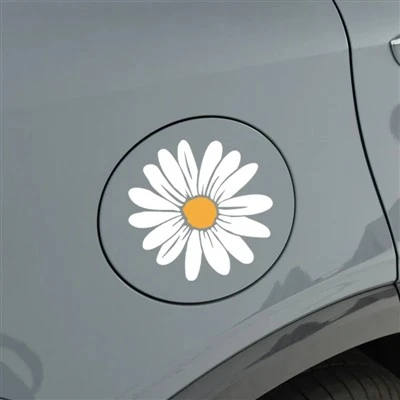1pc Smiley Flower Motorcycle Sticker Vinyl Decal
