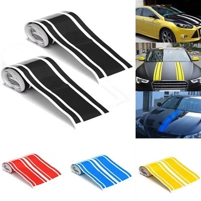 Autocollant à rayures de course