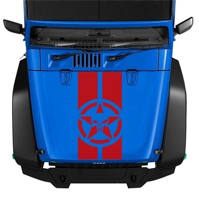 Décalcomanies à rayures pour capot moteur Jeep